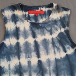 Jigsaw Blue and White Tie-Dye Tank Top